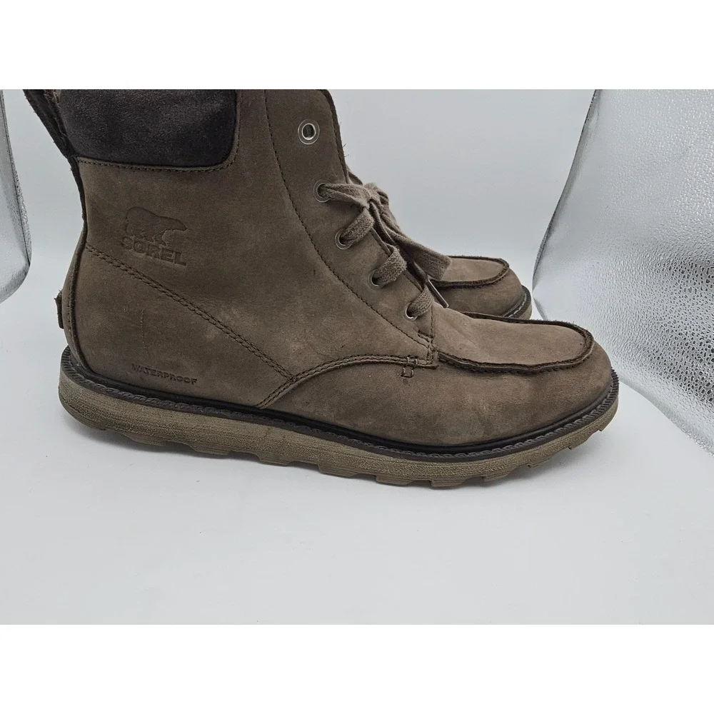 SOREL Madson II Moc Toe Laced Waterproof Work Leather Boots Mens Sz 12